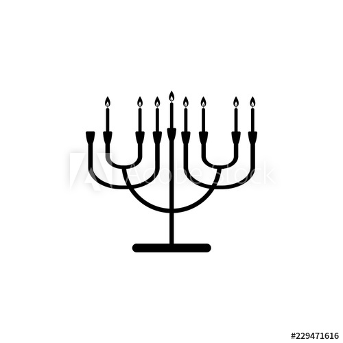 500x500 Seventh Night Of Chanukah Icon Element Of Hanukkah Icon