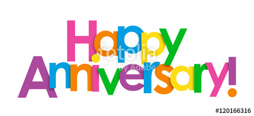 Happy Anniversary Colourful Vector Letters Icon Stock Image 500x229 Happy Anniversary Colourful Vector Letters Icon Stock Image