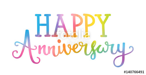 Happy Anniversary Hand Lettering Icon Stock Image And Royalty 500x257 Happy Anniversary Hand Lettering Icon Stock Image And Royalty
