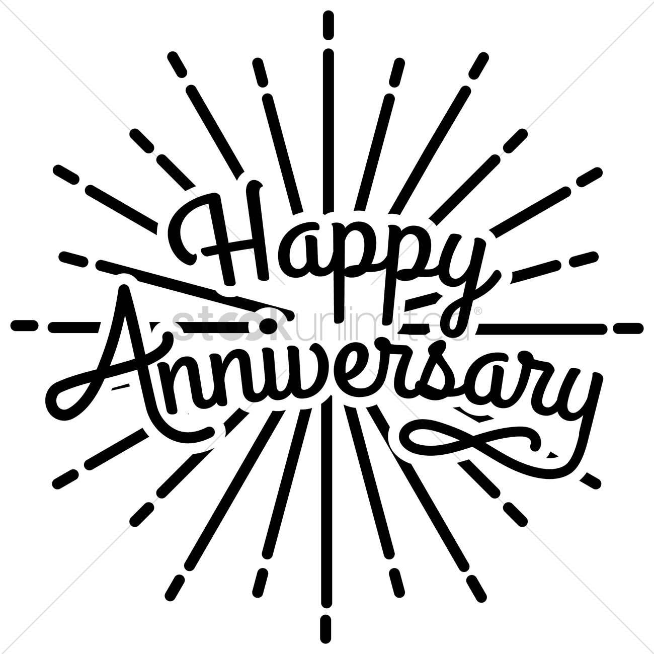Happy Anniversary Greeting Text Vector Image 1300x1300 Happy Anniversary Greeting Text Vector Image