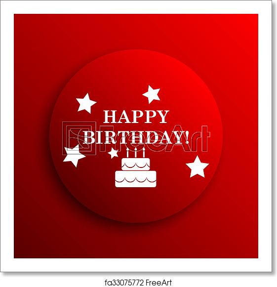 561x581 Free Art Print Of Happy Birthday Icon Happy Birthday Icon