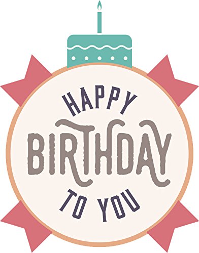 392x500 Pastel Vintage Happy Birthday Cartoon Icon Logo Vinyl