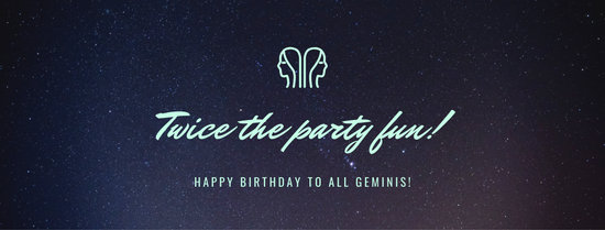 550x209 Gemini Icon Birthday Facebook Cover