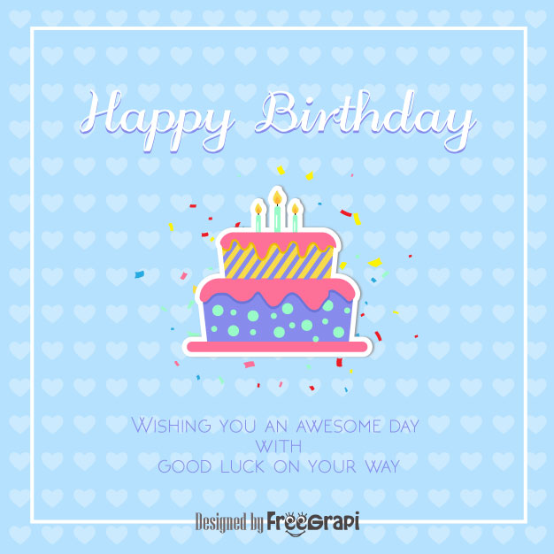 Happy Birthday Confetti Background With Flat Cake Icon Free 626x626 Happy Birthday Confetti Background With Flat Cake Icon Free
