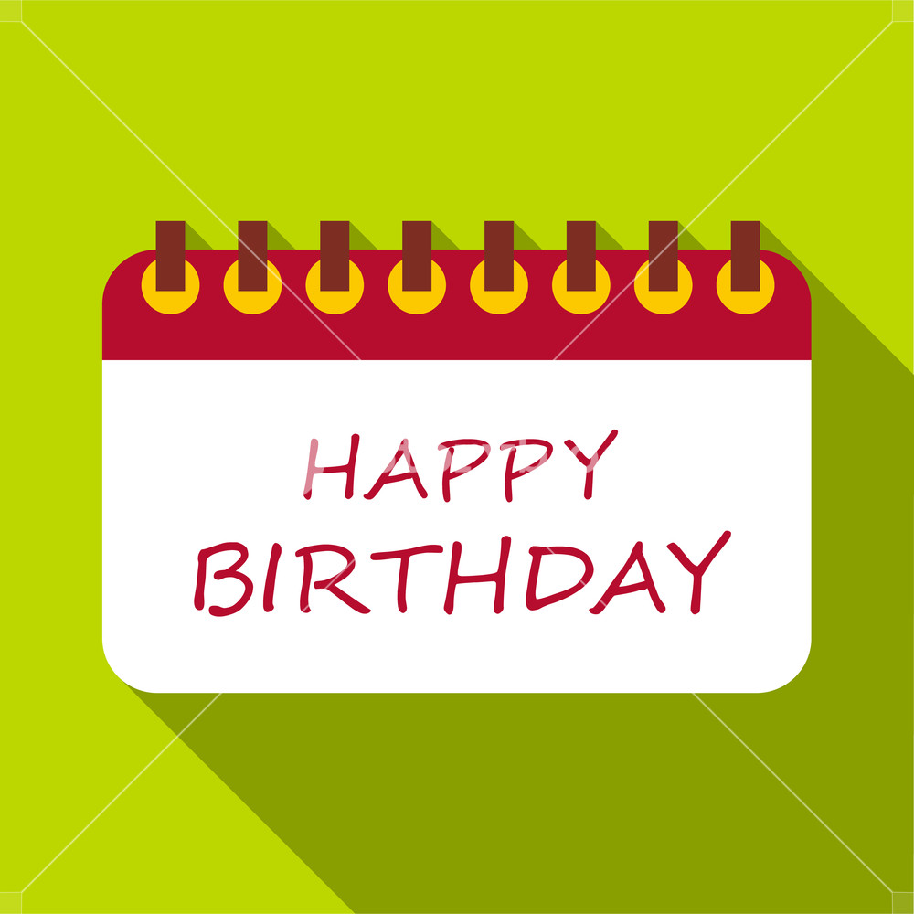 Happy Birthday Icon Flat Illustration Of Happy Birthday Icon 1000x1000 Happy Birthday Icon Flat Illustration Of Happy Birthday Icon