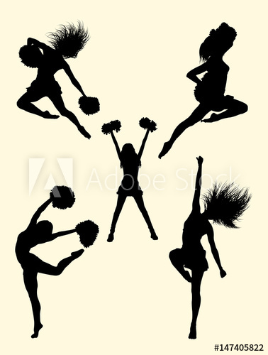 378x500 Happy Dancer, Cheerleader Silhouette Good Use For Symbol, Logo
