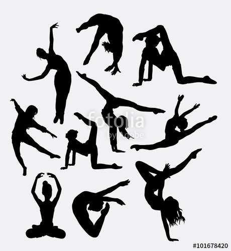 460x500 Happy Dancing Male And Female Pose Silhouette Good Use For Web