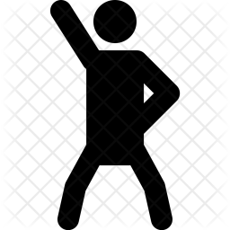 256x256 Man, Dance, Dancing, Joy, Chill, Stand, Enjoy, Happy Icon Of Glyph