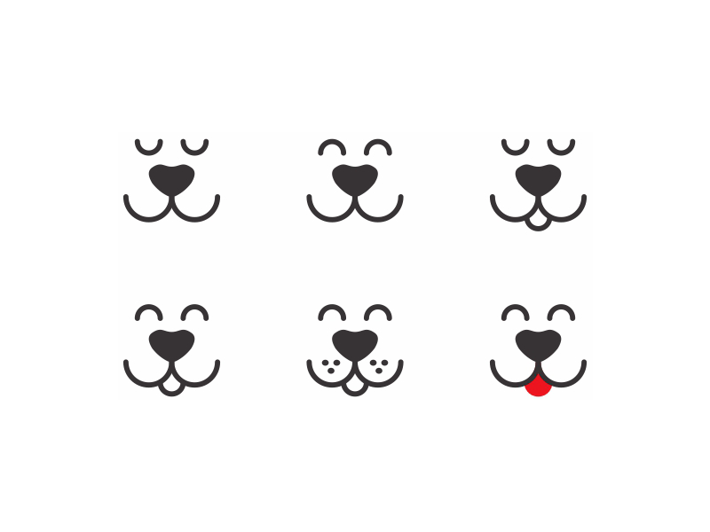 800x600 Happy Dogs Smiling, Logo Design Symbol