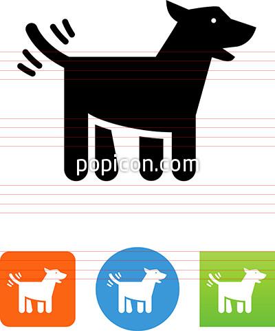400x481 Tail Wagging Dog Icon