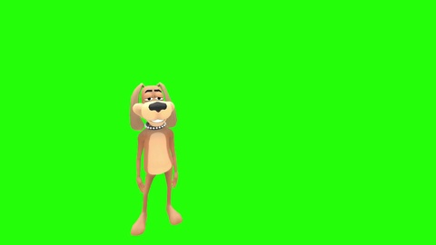 480x270 Video Animated Happy Dog Character Fist Pump