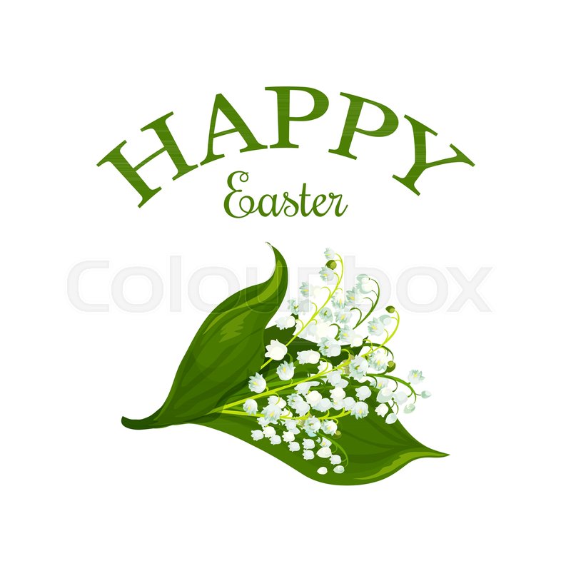 800x800 Happy Easter Icon Of Lily Flowers For Stock Vector Colourbox