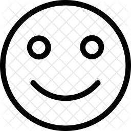 256x256 Happy Face Icon Of Line Style