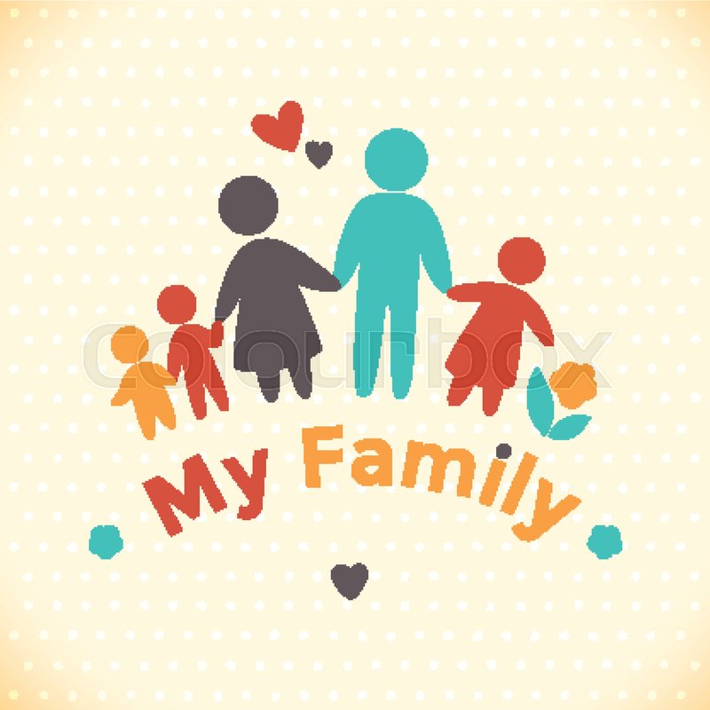 800x800 Happy Family Icon Multicolored In Stock Vector Colourbox