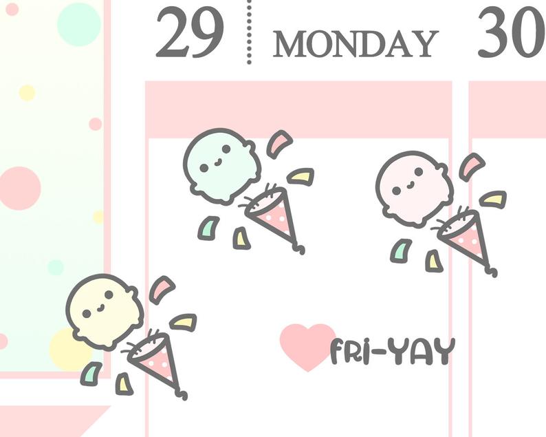 794x635 Hand Drawn Fri Yay Planner Sticker Cute Happy Friday Planner Etsy