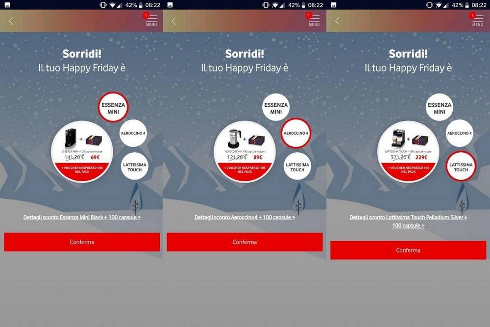1000x668 Vodafone Happy Friday Choose Your Nespresso Coffee Machine