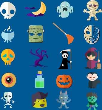 Happy Halloween Icons Free Vector Download 342x368 Happy Halloween Icons Free Vector Download