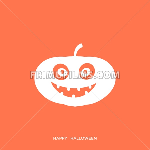 Digital Vector Orange Happy Halloween Icon With Drawn Simple Line 600x600 Digital Vector Orange Happy Halloween Icon With Drawn Simple Line