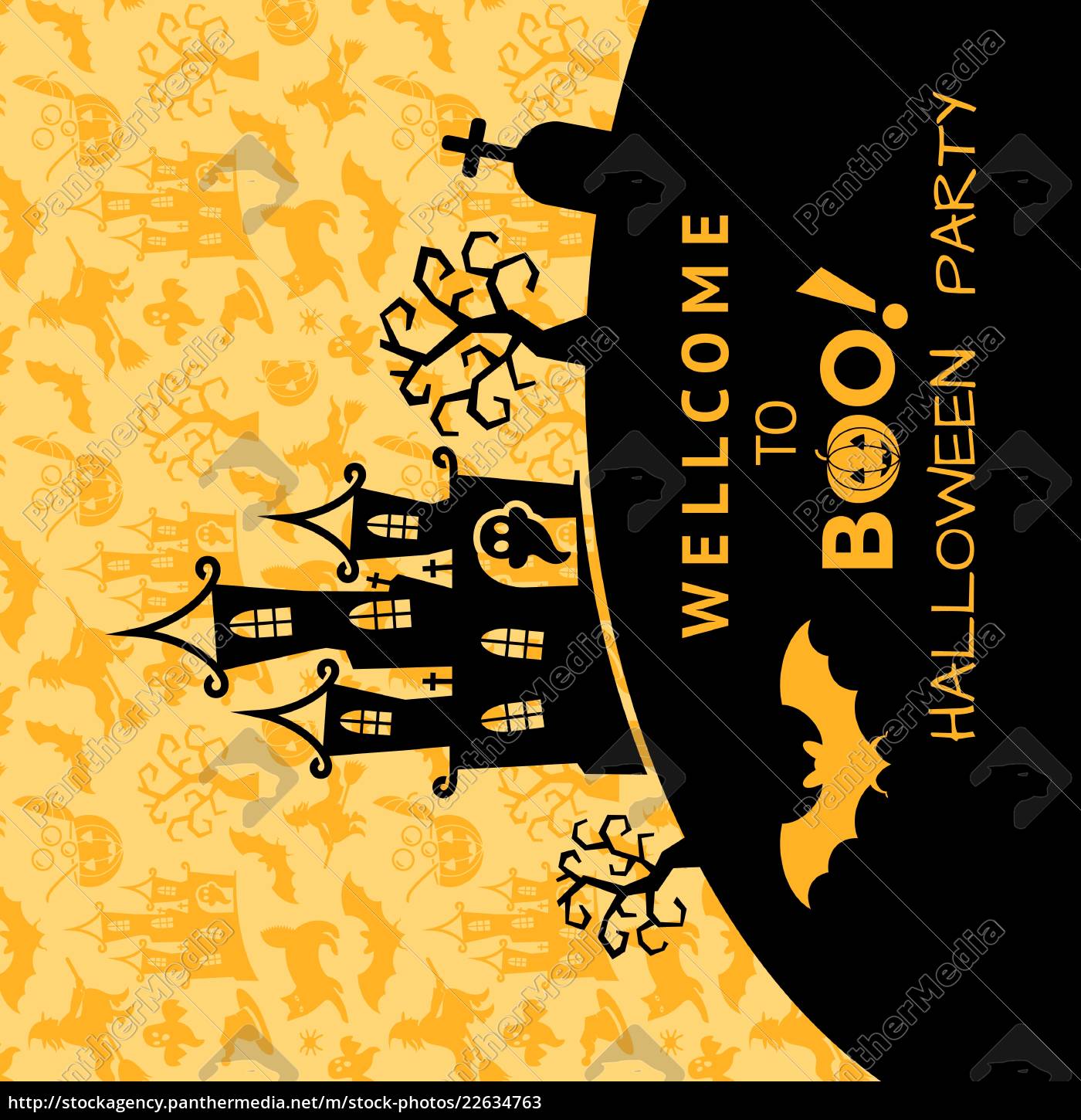 Digital Vector Yellow Black Happy Halloween Icons 1400x1450 Digital Vector Yellow Black Happy Halloween Icons
