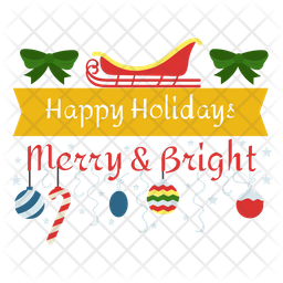 256x256 Happy Holidays Icon Of Flat Style