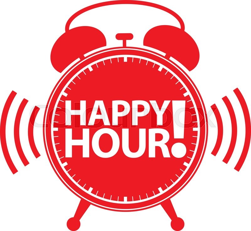 800x736 Happy Hour Alarm Clock Icon, Vector Stock Vector Colourbox