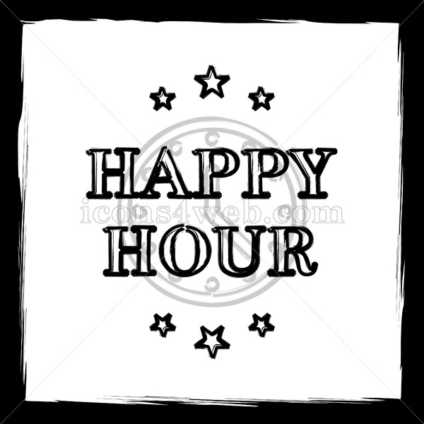 600x600 Happy Hour Sketch Icon