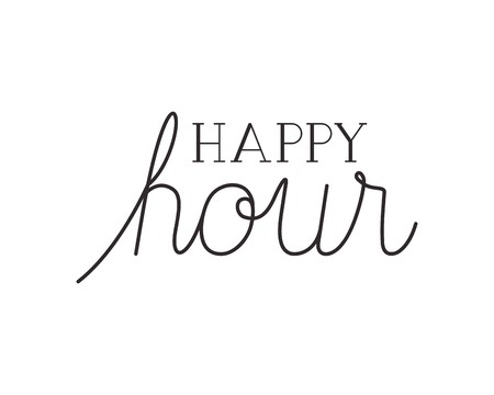 450x360 Happy Hour Label Icon Vector Illustration Royalty Free Vector