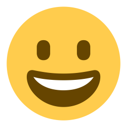 256x256 Grinning, Face, Smile, Emoji, Happy Icon Of Flat Style