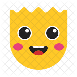 256x256 Happy Icon Of Flat Style