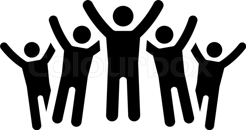 800x423 Victory Icon Business Concept Happy Stock Vector Colourbox