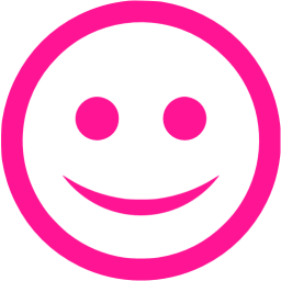 256x256 Deep Pink Happy Icon