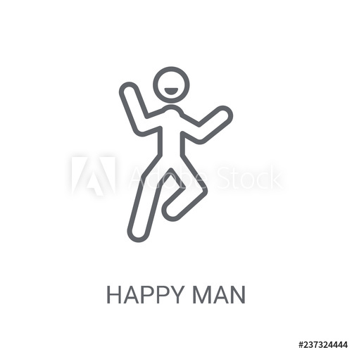 500x500 Happy Man Icon Trendy Happy Man Logo Concept On White Background