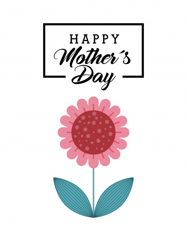 Happy Mother Day Card With Flower Icon Vector Premium Download 626x788 Happy Mother Day Card With Flower Icon Vector Premium Download