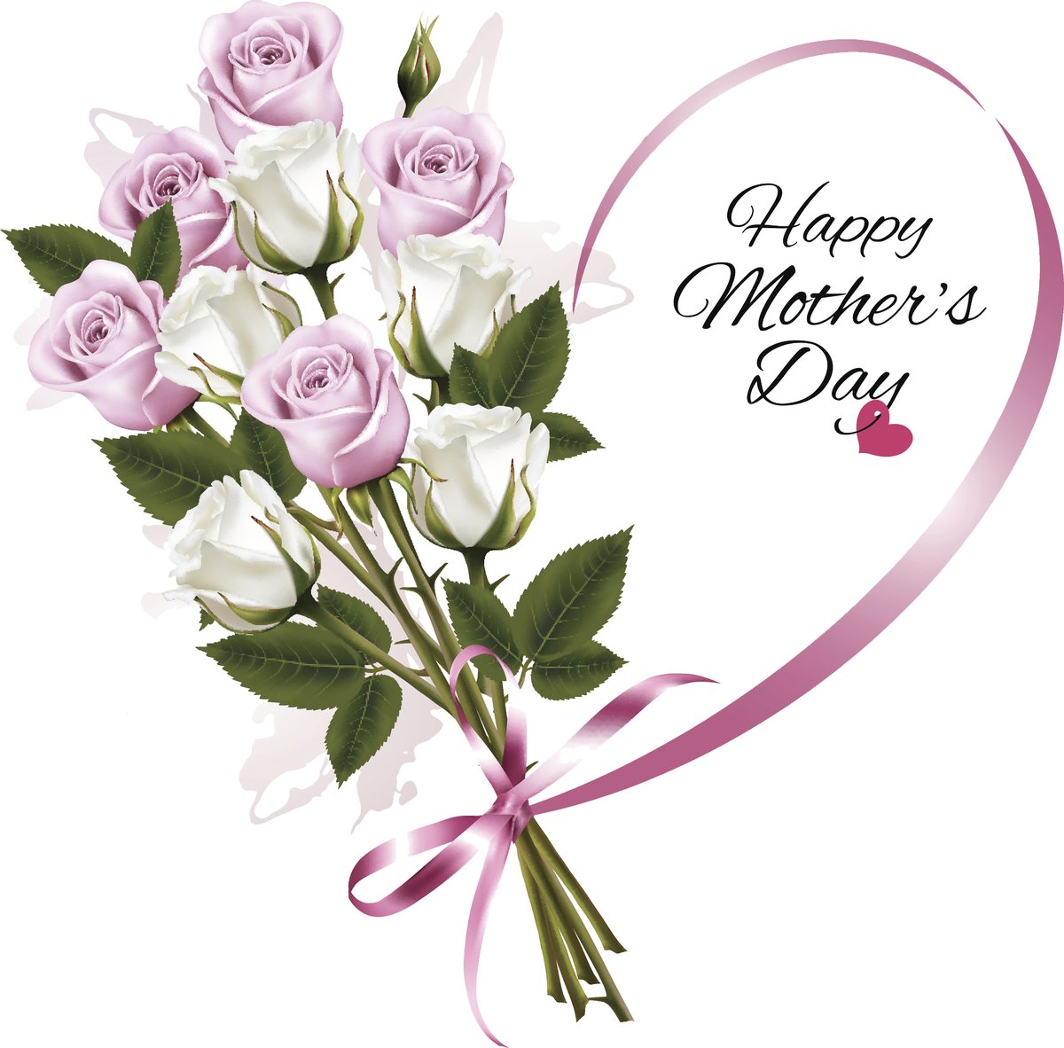 Pretty Happy Mothers Day Pink White Rose Bouquet Cartoon Icon 1200x1182 Pretty Happy Mothers Day Pink White Rose Bouquet Cartoon Icon
