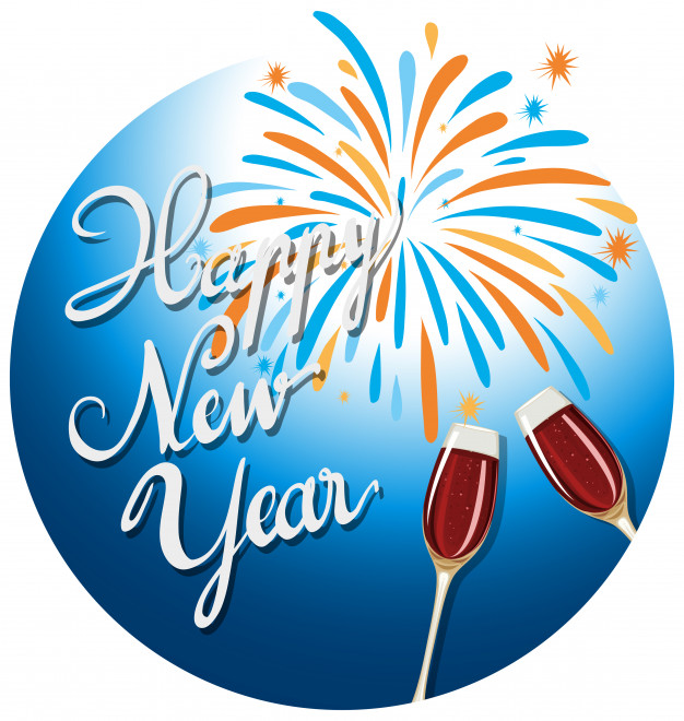 626x660 Happy New Year Celebration Icon Vector Free Download