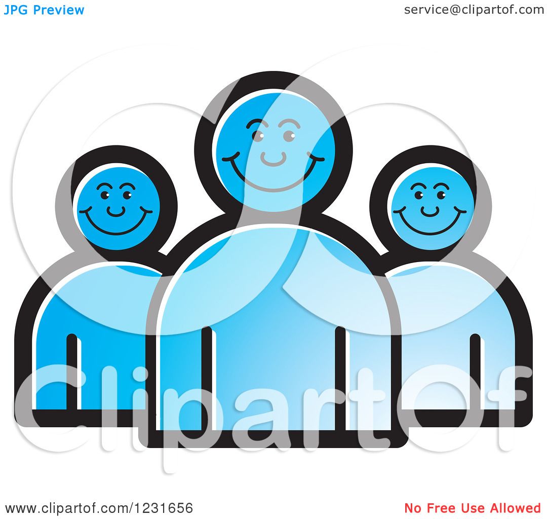 1080x1024 Clipart Of A Blue Happy People Icon