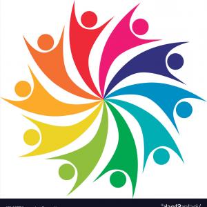 300x300 Happy People Together Icon Vector Studiogrfx