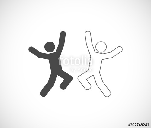 500x425 Happy Person Jumping Icon Stock Image And Royalty Free Vector