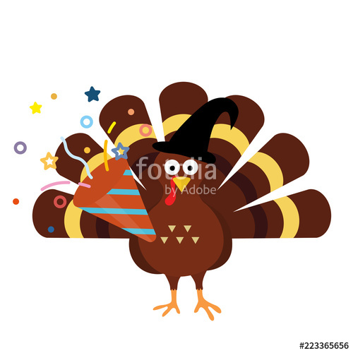 500x500 Happy Thanksgiving Celebration With Confetti Popper Icon
