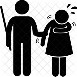 256x256 Human Harassment Icon Of Glyph Style