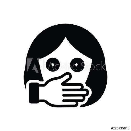 500x500 Black Solid Icon For Oppression Harassment