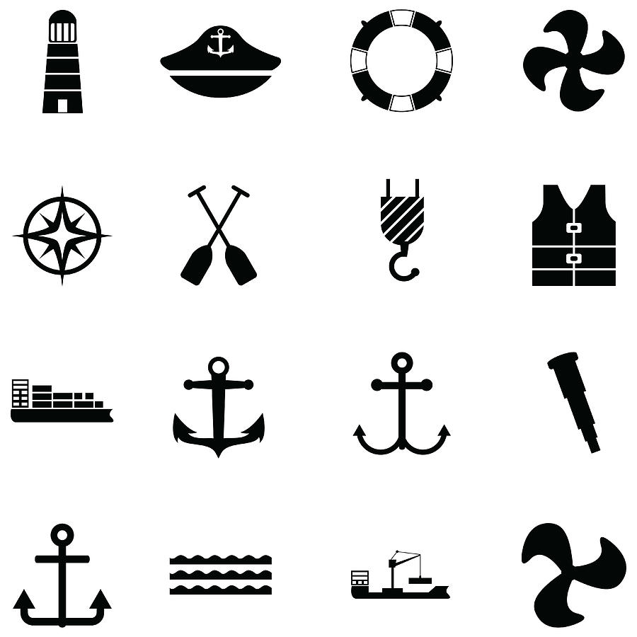 900x900 Harbor Icon Set Drawing