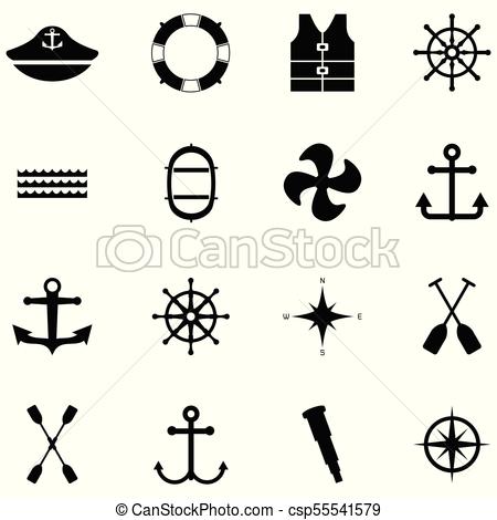 450x470 Harbor Icon Set Vectors Illustration