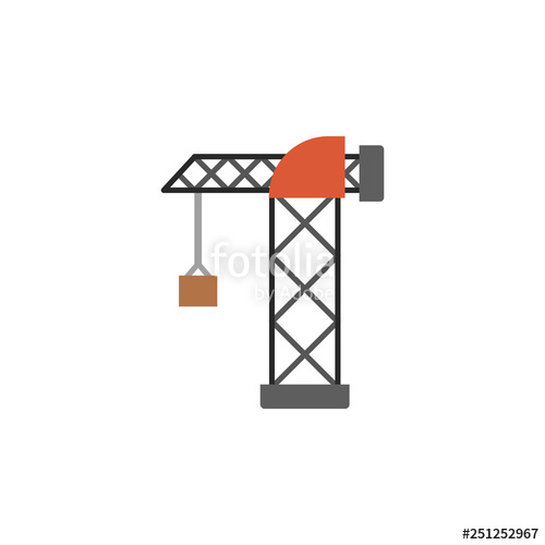 500x500 Crane, Harbor Icon Element Of Color Construction Icon Premium