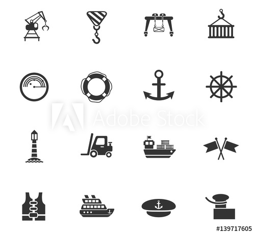 500x460 Harbor Icon Set