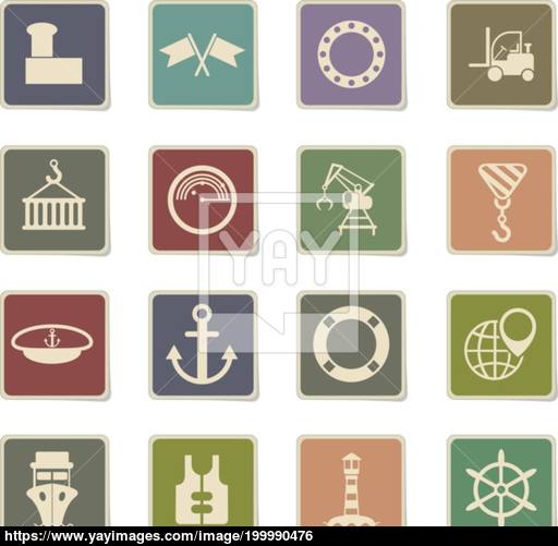 512x501 Harbor Icon Set Vector
