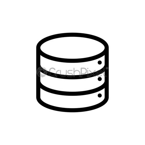 500x500 Harddisk Icon Design Template Vector Isolated, Stock Vector