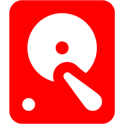 256x256 Red Hard Disk Icon