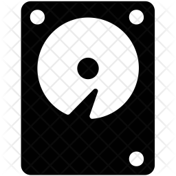 256x256 Hard Disk Drive Icon Of Glyph Style