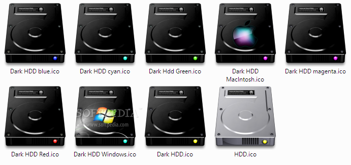 691x326 Download Dark Hard Drive Icons